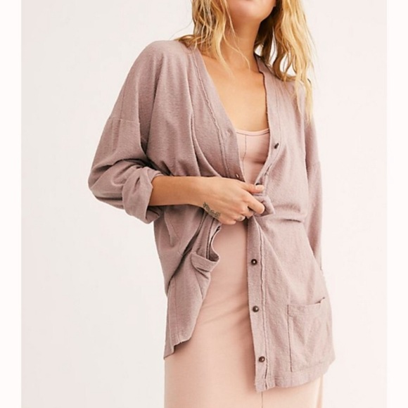 Free People Sweaters - Free People Take A Walk Cardi FP Beach Textured Distressed Sweater Cardigan XS